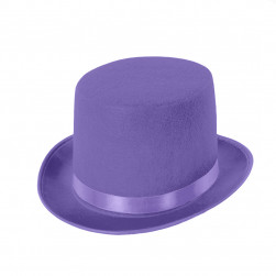 Шляпа Цилиндр, фетр, Фиолетовый, 1 шт.