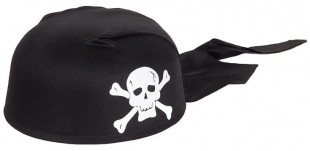 Шляпа, Пиратская бандана, Черный, 1 шт.