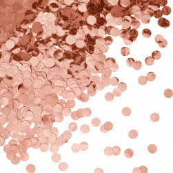 Конфетти фольга Круг, Розовое Золото, Металлик, 1 см, 50 г.