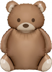 Шар (35''/89 см) Фигура, Мишка, Сатин, 1 шт. в уп.