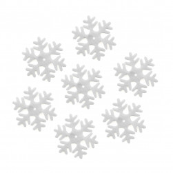 Декоративное украшение Снежинки Пушинки, 7,5 см, Белый, 10 шт.