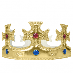 Корона тканевая, Монарх, Золото, 57*8,5 см, 1 шт.