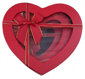 Набор коробок Сердце, Романтичное настроение, Красный, 22*20*9 см, 3 шт.