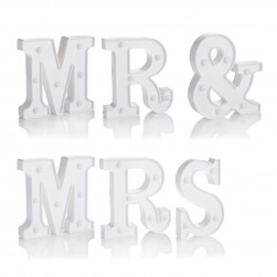 Набор световых фигур MR & MRS, 16 см. Белый, 1 шт.