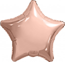 Набор шаров (9''/23 см) Мини-звезда, Розовое Золото, 5 шт. в упак.