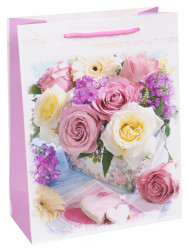 Пакет подарочный, Великолепные цветы, 40*31*12 см, 1 шт.