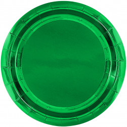 Тарелки (7''/18 см) Зеленый, Металлик, 6 шт.