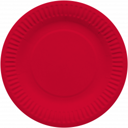 Тарелки (7''/18 см) Красный, 6 шт.