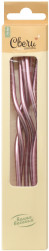 Свечи Спирали Люкс, Розовый, Металлик, 0,4*12,5 + 4 см, 6 шт. с держат.