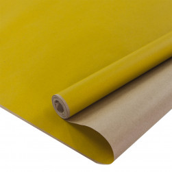 Упаковочная бумага, Крафт (0,6*10 м) Тонировка, Желтый/Коричневый, 1 шт.