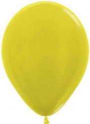 Шар (12''/30 см) Желтый (520), металлик, 50 шт.