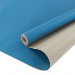 Упаковочная бумага, Крафт (0,6*10 м) Тонировка, Ярко-голубой/Коричневый, 1 шт.