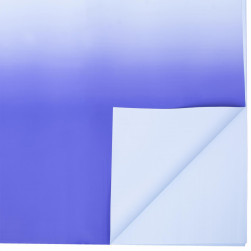 Упаковочная матовая пленка (0,6*0,6 м) Нежно-голубой/Синий, Градиент, 2 ст, 20 шт.