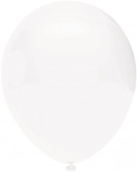 Шар (12''/30 см) Белый (801), пастель, 50 шт.
