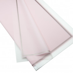 Упаковочная матовая пленка (0,6*0,6 м) Золотой квадрат, Нежно-розовый, 20 шт.