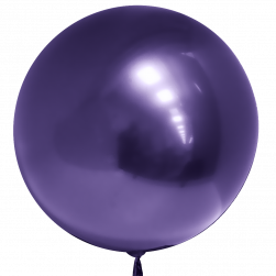 Шар (18''/46 см) Deco Bubble, Фиолетовый, Хром, 10 шт.