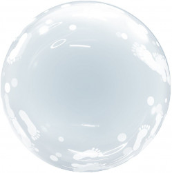 Шар (18''/46 см) Deco Bubble, Новорожденный, Прозрачный, Кристалл, 1 шт. в уп.