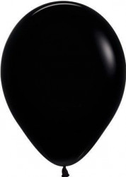 Шар (12''/30 см) Черный (080), пастель, 50 шт.