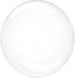 Шар (20''/51 см) Deco Bubble (синяя упаковка), Прозрачный, Кристалл, 10 шт. в уп.