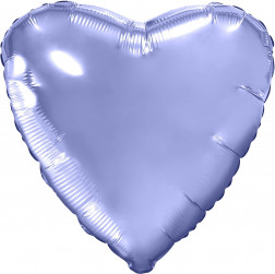 Шар (19''/48 см) Сердце, Пастельный фиолетовый, 1 шт.