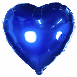 Шар (18''/46 см) Сердце, Синий, 1 шт.