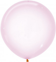 Шар (24''/61 см) Макарунс, Хрустально-розовый (309), кристалл, 3 шт.