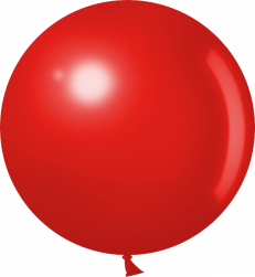 Шар (24''/61 см) Красный, пастель, 1 шт.