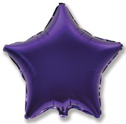 Шар (32''/81 см) Звезда, Фиолетовый, 1 шт.
