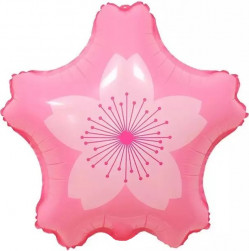 Шар (22''/56 см) Цветок, Сакура, Нежно-розовый, 1 шт.