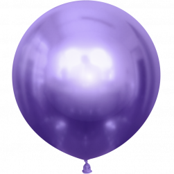 Шар (24''/61 см) Фиолетовый (510), хром, 3 шт.