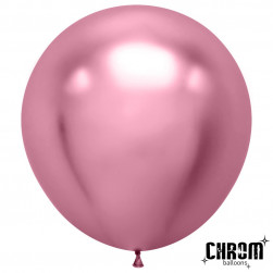 Шар (36''/91 см) Розовый, хром, 1 шт.