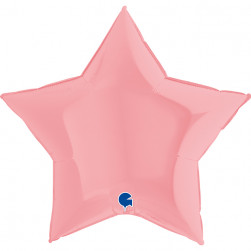 Шар (36''/91 см) Звезда, Нежно-розовый, Макарунс, 1 шт.