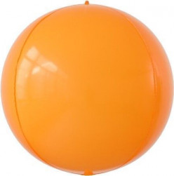 Шар 3D (24''/61 см) Сфера, Оранжевый, Макарунс, 1 шт.