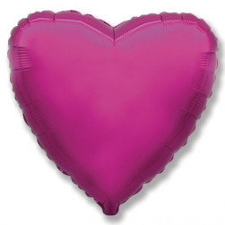 Шар (9''/23 см) Мини-сердце, Пурпурный, 1 шт.