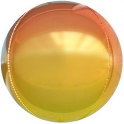 Шар 3D (24''/61 см) Сфера, Оранжевый, Градиент, 1 шт.