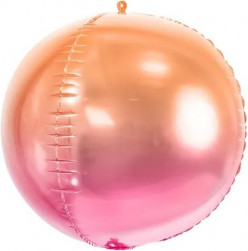 Шар 3D (20''/51 см) Сфера, Розовый, Градиент, 1 шт.