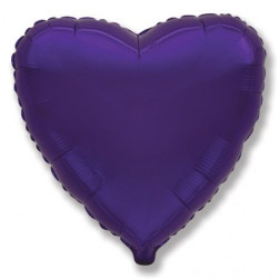 Шар (9''/23 см) Мини-сердце, Фиолетовый, 1 шт.