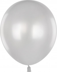 Шар (5''/13 см) Белый (M30/570), металлик, 100 шт.