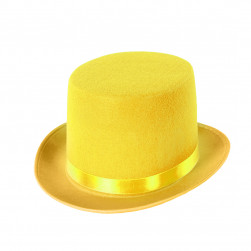 Шляпа Цилиндр, фетр, Желтый, 1 шт.
