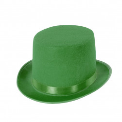 Шляпа Цилиндр, фетр, Зеленый, 1 шт.