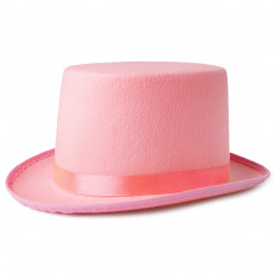 Шляпа Цилиндр, фетр, Розовый, 1 шт.