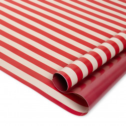 Упаковочная бумага 80гр (0,7*1 м) Полоски, Красный, 2 ст, 10 шт.