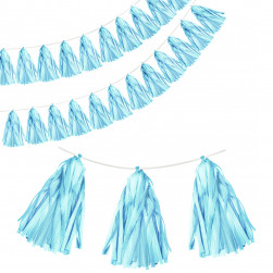 Гирлянда Тассел, Светло-голубой, 35*12 см, 12 листов.