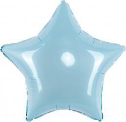 Шар (18''/46 см) Звезда, Голубой, Макарунс, 1 шт.