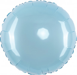 Шар (18''/46 см) Круг, Голубой, Макарунс, 1 шт.