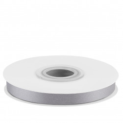 Лента атласная (0,7 см*22,85 м) Серебро, 1 шт.