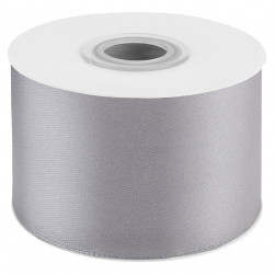 Лента атласная (5 см*22,85 м) Серебро, 1 шт.