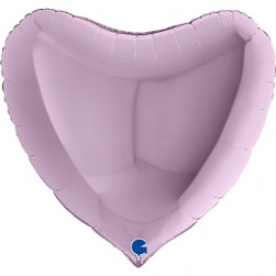 Шар (36''/91 см) Сердце, Сиреневый, 1 шт.