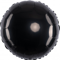 Шар (18''/46 см) Круг, Черный, 1 шт.