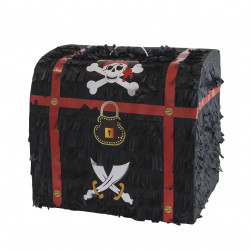 Пиньята Пиратский сундук, Черный, 29,5*27*22 см, 1 шт. в упак.